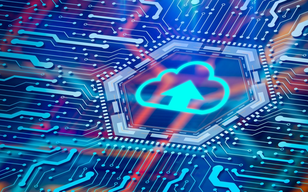 Close up graphic of a cloud symbol